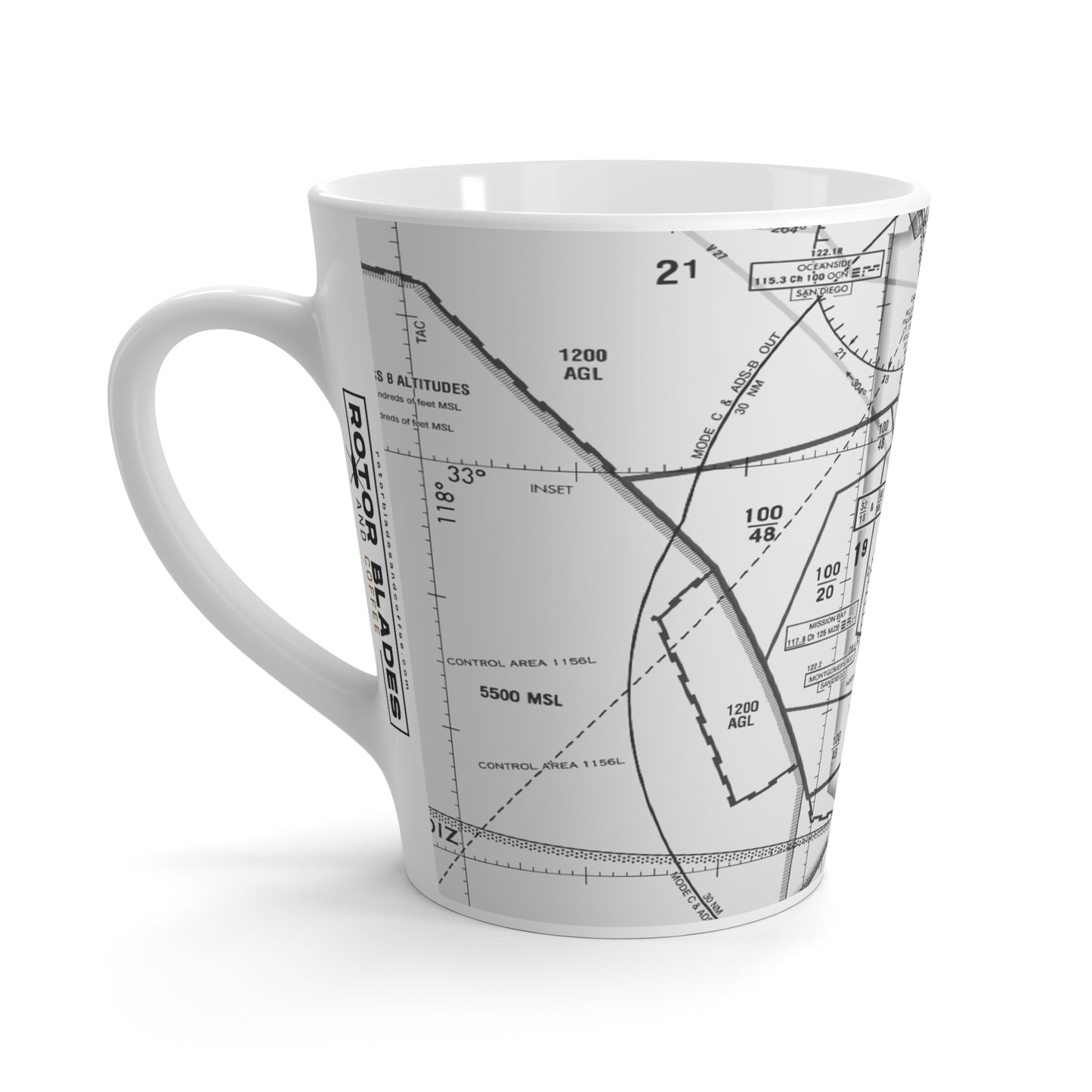 City Airspace Latte Mug (Multiple Cities Available)